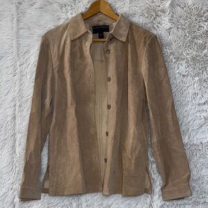 Bernardo Light Brown Suede Blazer